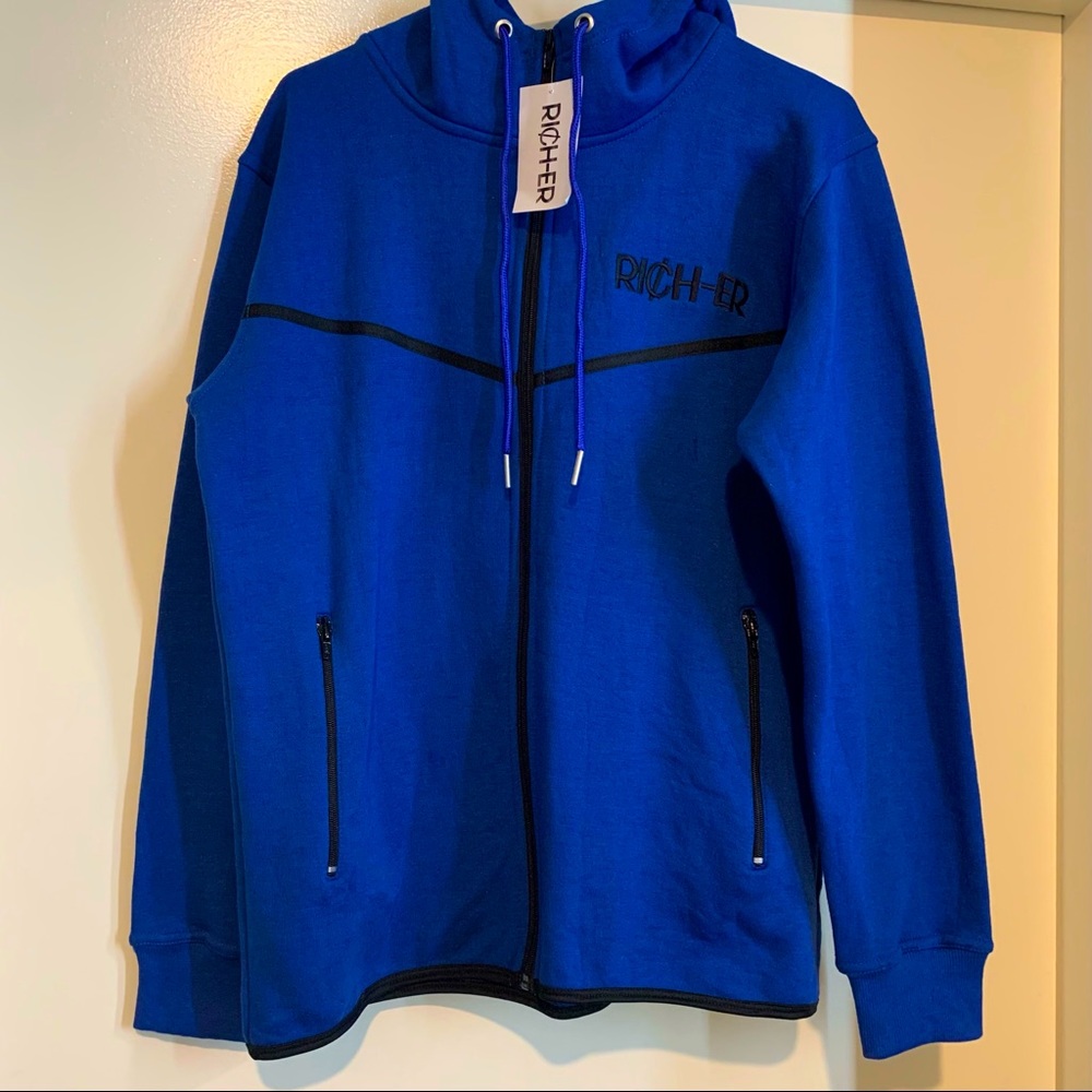 Men’s blue zip up  hoodie